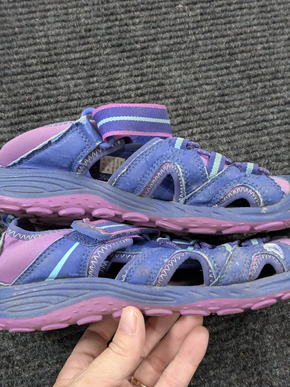 Merrell Kids Hydro H2O Hiker Sandals Blue Purple Pink Size 3M Big Kid